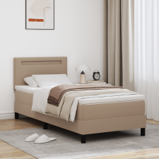 vidaXL Box Spring ágy matraccal Cappuccino 100x200 cm Műbőr ágy és ágykellék