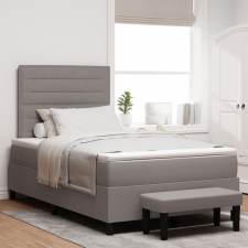 vidaXL Box Spring Ágy Matraccal és Pad Taupe 120x200 cm Szövet ágy és ágykellék