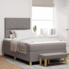vidaXL Box Spring Ágy Matraccal és Pad Taupe 120x200 cm Szövet ágy és ágykellék