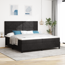 vidaXL Box Spring ágy matraccal Fekete 200x200 cm Bársony ágy és ágykellék