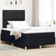 vidaXL box spring ágy matraccal fekete kis dupla szövet ágy és ágykellék