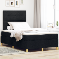 vidaXL Box Spring Ágy Matraccal Fekete Kis Kétszemélyes Szövet ágy és ágykellék