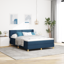 vidaXL Box Spring Ágy Matraccal Kék 140x200 cm Szövet ágy és ágykellék