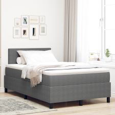 vidaXL Box Spring Ágy matraccal & LED világító világosszürke kis francia bársonyos anyag ágy és ágykellék