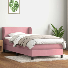 vidaXL Box Spring ágy matraccal rózsaszín 100x220 cm bársony ágy és ágykellék