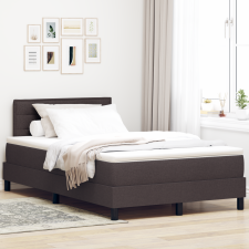 vidaXL Box Spring Ágy Matraccal Sötétbarna 120x190 cm Szövet ágy és ágykellék