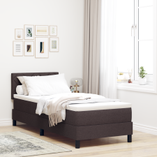 vidaXL Box spring ágy matraccal Sötétbarna 80x200 cm Szövet ágy és ágykellék