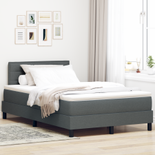 vidaXL Box Spring Ágy matraccal Sötétszürke 120x200 cm Szövet ágy és ágykellék