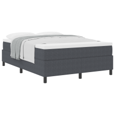 vidaXL Box Spring Ágy Matraccal Sötétszürke 140x200 cm Bársonyos Szövet (3337468) ágy és ágykellék