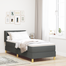 vidaXL Box Spring Ágy Matraccal Sötétszürke 80x200 cm Szövet ágy és ágykellék
