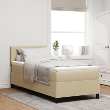 vidaXL Box Spring ágy matraccal világos zöld szürke 90x200 cm kordbársony ágy és ágykellék