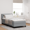 vidaXL Box Spring Ágy Matraccal Világosszürke 100x200 cm Anyag