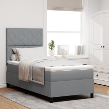 vidaXL Box Spring Ágy Matraccal Világosszürke 100x200 cm Szövet ágy és ágykellék