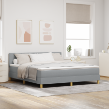 vidaXL Box Spring ágy matraccal világosszürke 180x200 cm szövet ágy és ágykellék