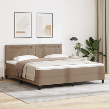 vidaXL Box Spring ágy matresszel Kávé szuper king műbőr ágy és ágykellék
