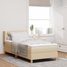 vidaXL Box Spring Ágy Matresszel Krém 80x200 cm Szövet ágy és ágykellék