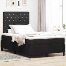 vidaXL Box Spring Ágy Mattal és LED Fekete 120x190 cm Bársony ágy és ágykellék