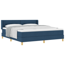vidaXL Box Spring Ágy Matzar Kék 180x200 cm Szövet (3341313) ágy és ágykellék
