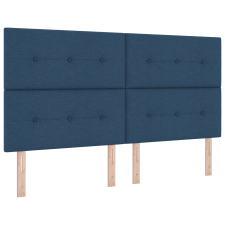 vidaXL Box tavaszi ágy matraccal és LED világítással Kék 180x200 cm Szövet (3342892) ágy és ágykellék