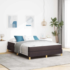 vidaXL Boxrugós ágy Barna 140 x 190 cm Szövet, Mérnöki Fa ágy és ágykellék