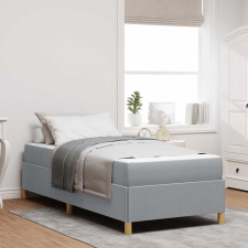 vidaXL Boxrugós ágy Egyéb Világosszürke és Fehér 100 x 200 cm szövet ágy és ágykellék