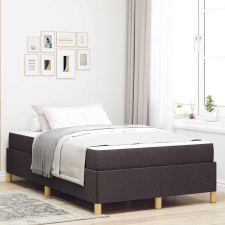 vidaXL Boxrugós ágy Fekete és Barna és Fehér 120 x 200 cm Poliészter ágy és ágykellék