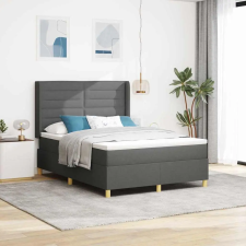 vidaXL Boxrugós ágy LED szalagokkal Szürke 160 x 200 cm szövet ágy és ágykellék