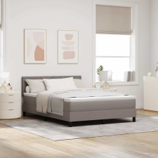 vidaXL Boxrugós ágy matracmal fejtámlával Tópszínű 140 x 200 cm szövet ágy és ágykellék