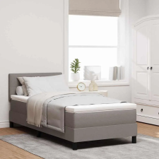 vidaXL Boxrugós ágy matracmal fejtámlával Tópszínű 90 x 190 cm szövet ágy és ágykellék