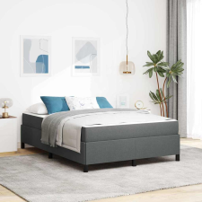 vidaXL Boxrugós ágy Sötétszürke, Fekete 140 x 200 cm ágy és ágykellék