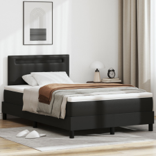 vidaXL Boxspring ágy fekete színben, 120x200 cm-es matraccal ágy és ágykellék