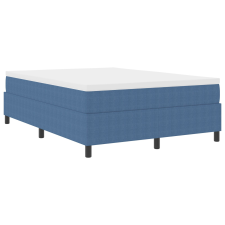 vidaXL Boxspring Ágy Kék 140x200 cm Bordázott Szövet (3337410) ágy és ágykellék