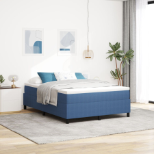 vidaXL Boxspring Ágy Kék 140x200 cm Kordbársony Szövet ágy és ágykellék