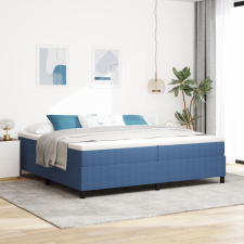 vidaXL Boxspring Ágy Kék 200x200 cm Vászon ágy és ágykellék