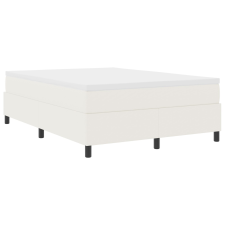 vidaXL Boxspring Ágy Krém 140x200 cm Kordbársony (3337414) ágy és ágykellék