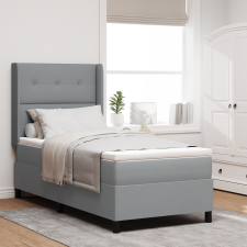 vidaXL Boxspring Ágy Matrac és LED Fény Szürke 100x200 cm Szövet ágy és ágykellék