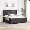 vidaXL Boxspring Ágy Matrac Fekete Barna 180x200 cm Szövet