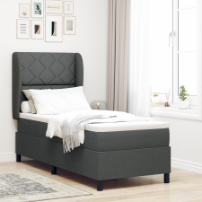 vidaXL Boxspring Ágy Matrac Fekete Szürke színben, 80x200 cm, Szövet ágy és ágykellék