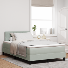 vidaXL Boxspring Ágy Matrac Fényes Szürke 120x200 cm Bársony ágy és ágykellék