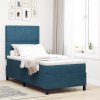 vidaXL Boxspring Ágy Matrac Kék 100x200 cm Bársony