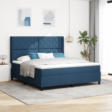 vidaXL Boxspring Ágy Matrac Kék 180x200 cm Szövet ágy és ágykellék