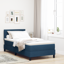 vidaXL Boxspring Ágy Matrac Kék 90x190 cm Szövet ágy és ágykellék