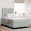 vidaXL Boxspring Ágy Matrac Kép Sötétszürke 120x200 cm Bársony