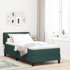 vidaXL Boxspring Ágy Matrac Kiadás Zöld 90x190 cm Bársony ágy és ágykellék