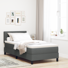 vidaXL Boxspring Ágy Matrac Közép Szürke 100x200 cm Szövet ágy és ágykellék