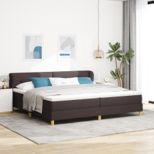 vidaXL Boxspring Ágy Matrac Sötét Barna 200x200 cm Szövet ágy és ágykellék