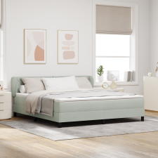 vidaXL Boxspring Ágy Matrac Világosszürke 180x200 cm, Bársonyos ágy és ágykellék