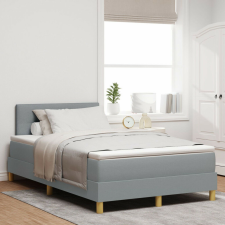 vidaXL Boxspring Ágy Matraccal és LED Fénnyel, Szürke, 120x200 cm ágy és ágykellék