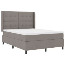 vidaXL Boxspring ágy matraccal és LED világítással, taupe, 140x200 cm, szövet (3343508) ágy és ágykellék