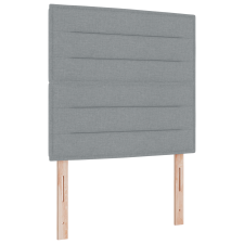 vidaXL Boxspring ágy matraccal és LED világítással, világosszürke, 80x200 cm, szövet (3342977) ágy és ágykellék